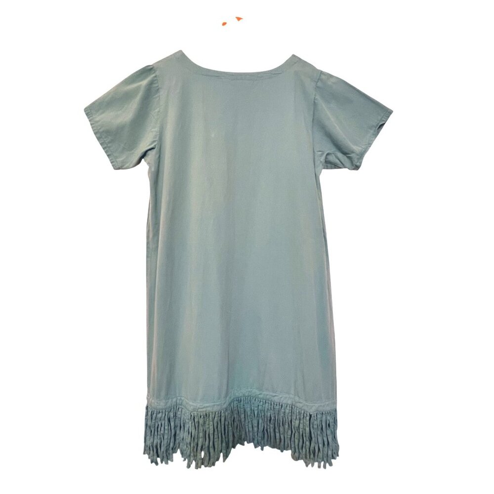 Right Angle Women Beach-Themed Cotton Dress Fringe Pockets LARGE Cruise Casual - Picture 2 of 16